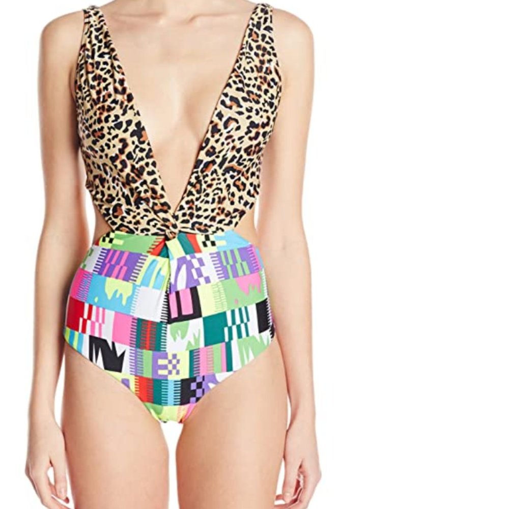 Mara Hoffman Animal Print Multicolor One Piece
